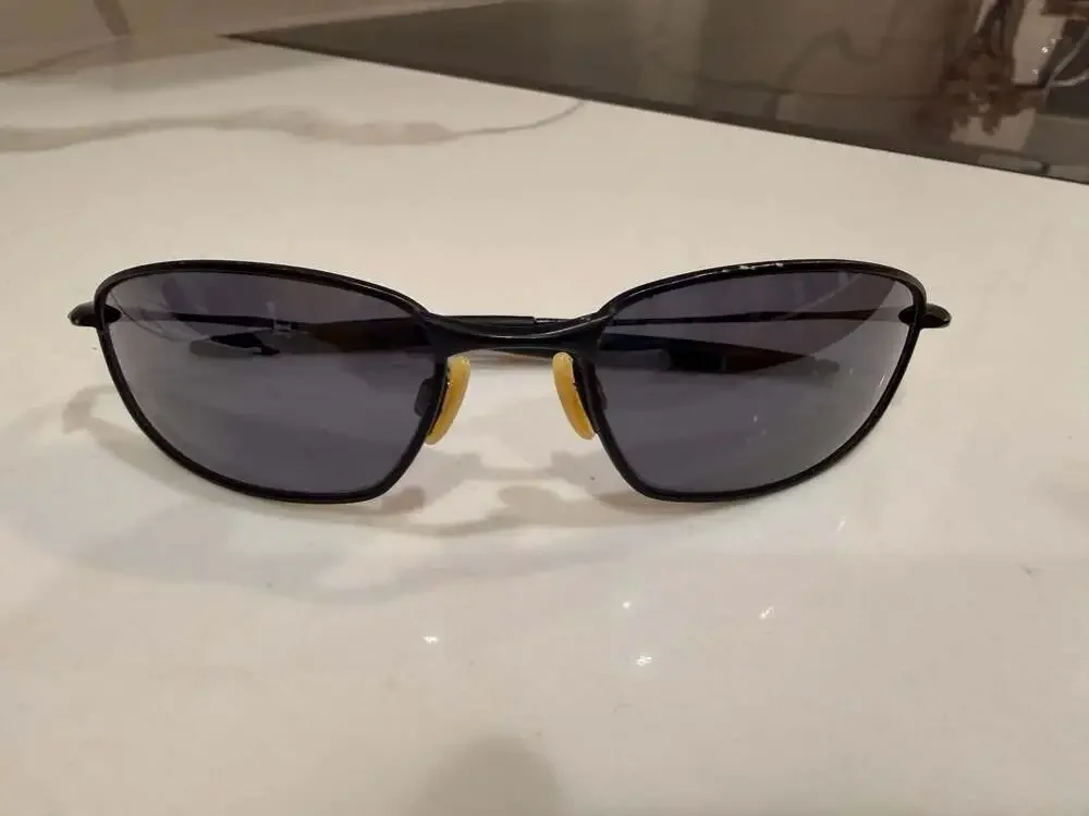 Oakley Whisker Metal Black Oval Sunglasses